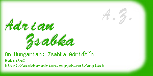 adrian zsabka business card